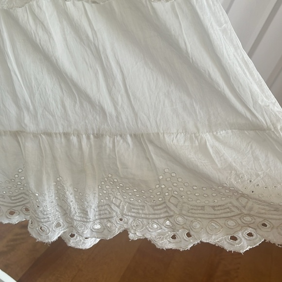 White midi cotton summer dress EU M, US M - Picture 5 of 5